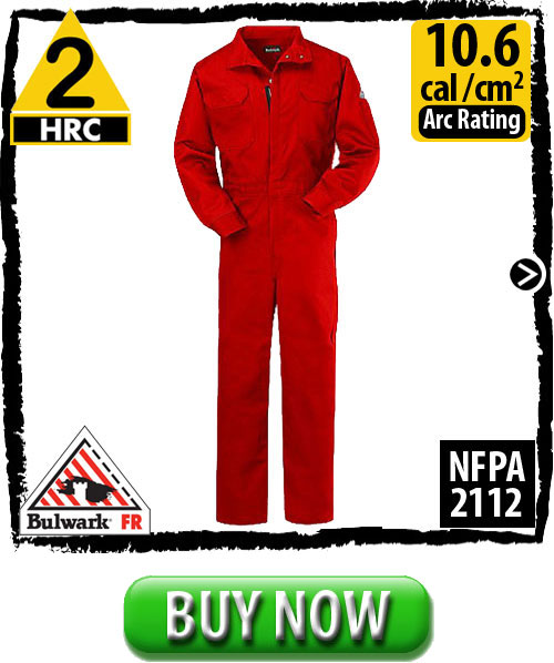 Fire Resistant 100% Cotton Coveralls Premium Red