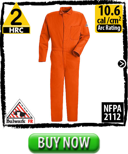 Fire Resistant 100% Cotton Coveralls Premium Orange