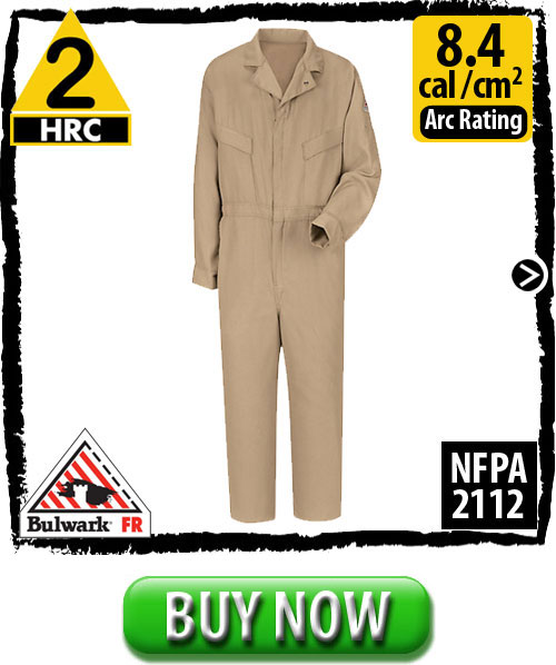 FRC Clothing, including FR Modacrylic Blend Fire Resistant Coveralls CMD6KH by Bulwark.