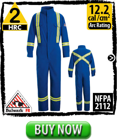 FRC Clothing, including FR cotton+Nylon Resistant Coveralls CLBTRB by Bulwark