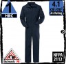 Nomex Coveralls in Navy; HRC 1, 4.1 cal/cm2, and NFPA 2112 by Bulwark CNB2NV