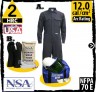 Arc Flash Kit 12 cal 9 oz Flame Resistant Coverall Navy KIT2CV11