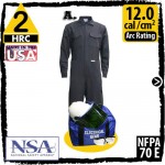 Arc Flash Kit 12 cal 9 oz Flame Resistant Coverall Navy KIT2CV11_NG