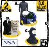 Arc Flash Kit 8 cal Flame Resistant Coverall Cotton+Nylon 7oz Navy + Gloves & Hood KIT2CV08_B
