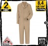 Fire Retardant Coveralls Synthetic Nomex CMD4KH HRC 2, 8.4 cal/cm2 in khaki by Bulwark CMD6KH