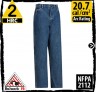Fire Retardant Jeans 100% Pre-Washed Cotton Denim HRC 2, 20.7 cal/cm2 in Loose Fit Pre Washed Denim by Bulwark PEJ6SW