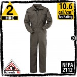 Flame Resistant Coveralls 100% Cotton-Grey HRC 2, 10.6 cal/cm2 by Bulwark CEB2GY