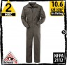 Flame Resistant Coveralls 100% Cotton-Grey HRC 2, 10.6 cal/cm2 by Bulwark CEB2GY