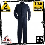 Flame Resistant Coveralls 100% Cotton-Navy HRC 2, 10.6 cal/cm2 by Bulwark CED2NV