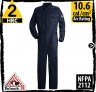 Flame Resistant Coveralls 100% Cotton-Navy HRC 2, 10.6 cal/cm2 by Bulwark CED2NV