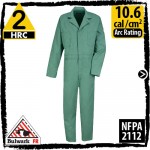 Flame Resistant Coveralls 100% Cotton-Navy HRC 2, 10.6 cal/cm2 by Bulwark CEW2VG