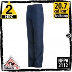 Flame Resistant Jeans 100% Pre-Washed Cotton Denim HRC 2, 20.7 cal/cm2 in Classic Fit Pre Washed Denim by Bulwark PEJ4DW