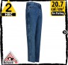 Flame Resistant Jeans 100% Pre-Washed Cotton Denim HRC 2, 20.7 cal/cm2 in Denim Dungaree Pre Washed Denim by Bulwark PEJ8SW