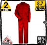 Flame Resistant Coveralls Cotton Blend red HRC 2, 8.7 cal/cm2 by Bulwark CLD4RD