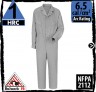 Flame Retardant Coveralls Synthetic Nomex CMD4KH HRC 1, 6.5 cal/cm2 in grey by Bulwark CMD4GY