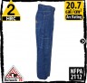 Flame Retardant Jeans 100% Pre-Washed Cotton Denim HRC 2, 20.7 cal/cm2 in Denim Dungaree Pre Washed Denim by Bulwark PEJ8DW