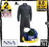 Arc Flash Kit 8 cal Flame Resistant Coveral Cotton+Nylon 7oz Navy KIT2CV08_NG