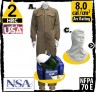 Arc Flash Kit, Fire Resistant Coverall Modacrylic Nomex 6.5 oz Khaki + Hood KIT2CVPR08_NGB