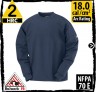 Flame Resistant Sweatshirt 13 oz. 100% Cotton Fleece Crewneck in Navy, SEC4NV