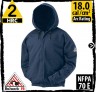 Flame Resistant Sweatshirt 13 oz Zip Front Hooded Cotton Fleece SEH6NV