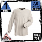 FR T-Shirt, FR Base Layer, FR Clothing, Long Sleeve 6.3 oz Grey SFT2GY