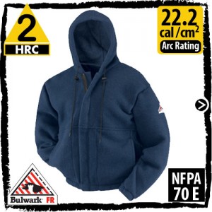 FRC Sweatshirt 8oz. Modacrylic Nomex Fleece in navy SMH6NV