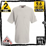 Flame Retardant T-shirts, Flame Resistant tagless T-shirts, FR Clothing Grey SET8GY