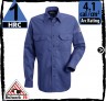 Nomex Shirt Flame Resistant Nomex Navy is HRC 1, 4.1 cal/cm2 by Bulwark SND2GB