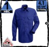 Nomex Shirt FR Nomex Navy is HRC 1, 4.1 cal/cm2 by Bulwark SND2RB