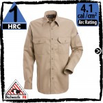 Nomex Shirt FRC Nomex Navy is HRC 1, 4.1 cal/cm2 by Bulwark SND2TN